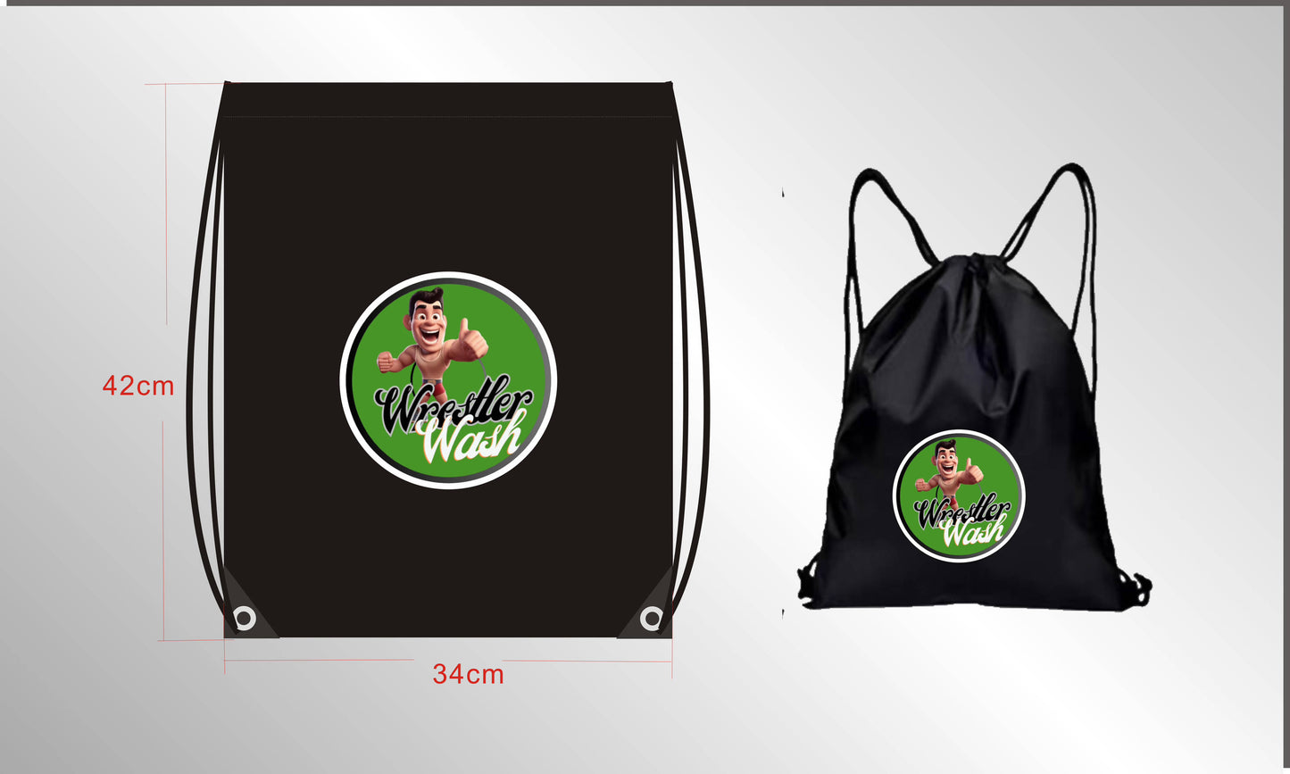 Value Drawstring Promo Bag - 2 color logo