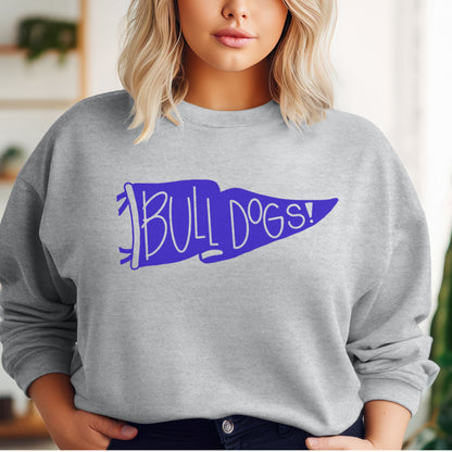 Bulldogs Spirit Crewneck Sweatshirt, Unisex, Adult Sizing