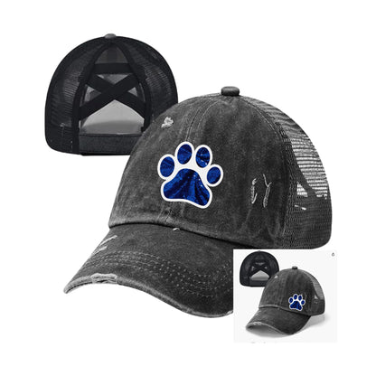 Ladies Ponytail Bulldogs Baseball Cap with Sequin