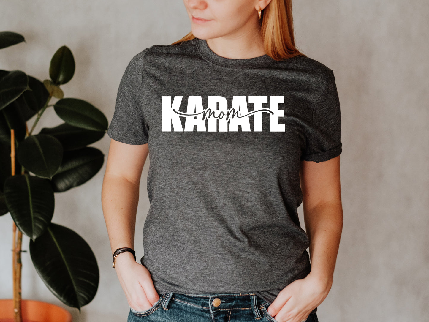 Karate Mom, script, Unisex Fit T-Shirt, Adult