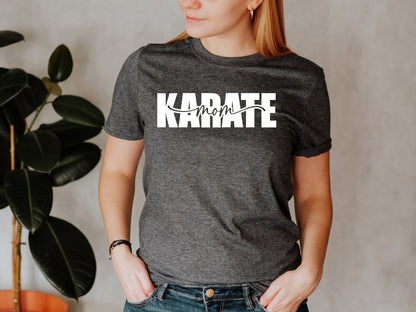 Karate Mom, script, Unisex Fit T-Shirt, Adult