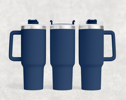 Fully Custom 40oz Insulated tumbler with handle and straw