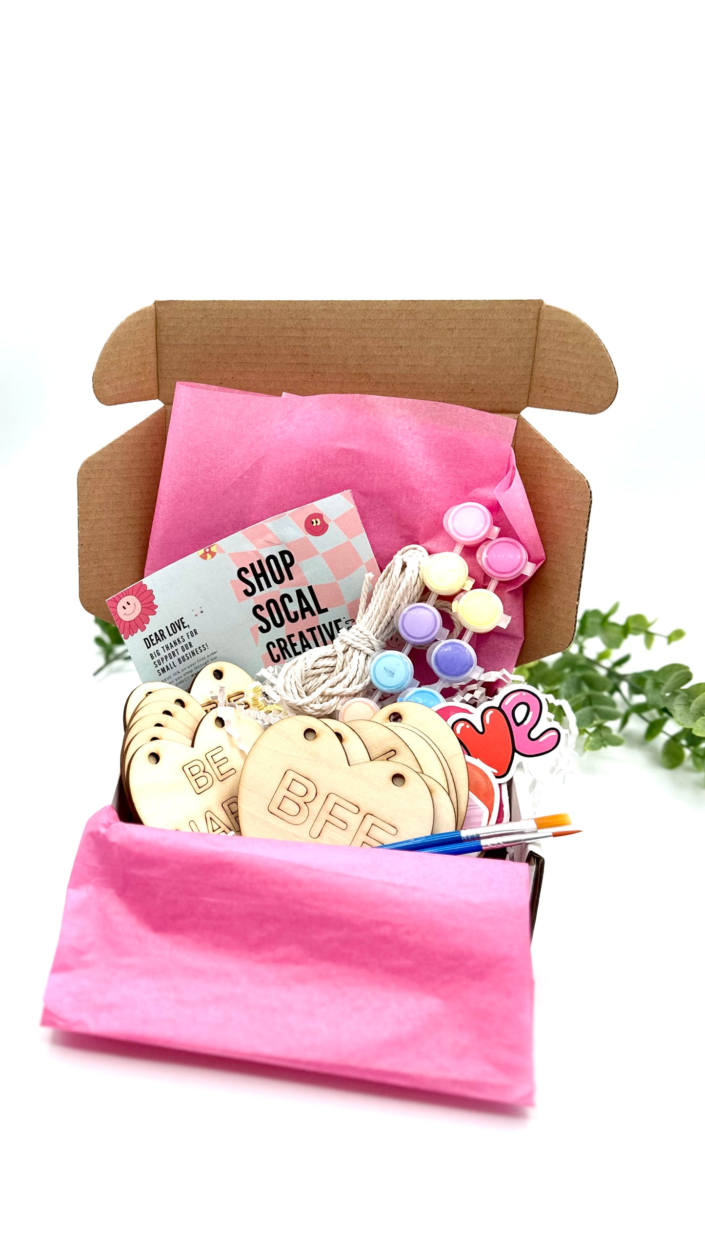 Conversation Heart Garland DIY Painting Kit for Kids and Adults - Valentine's Day gift.