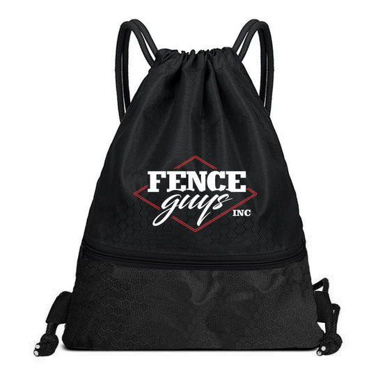 Premium Drawstring Promo Bag with Zipper - 2 color logo