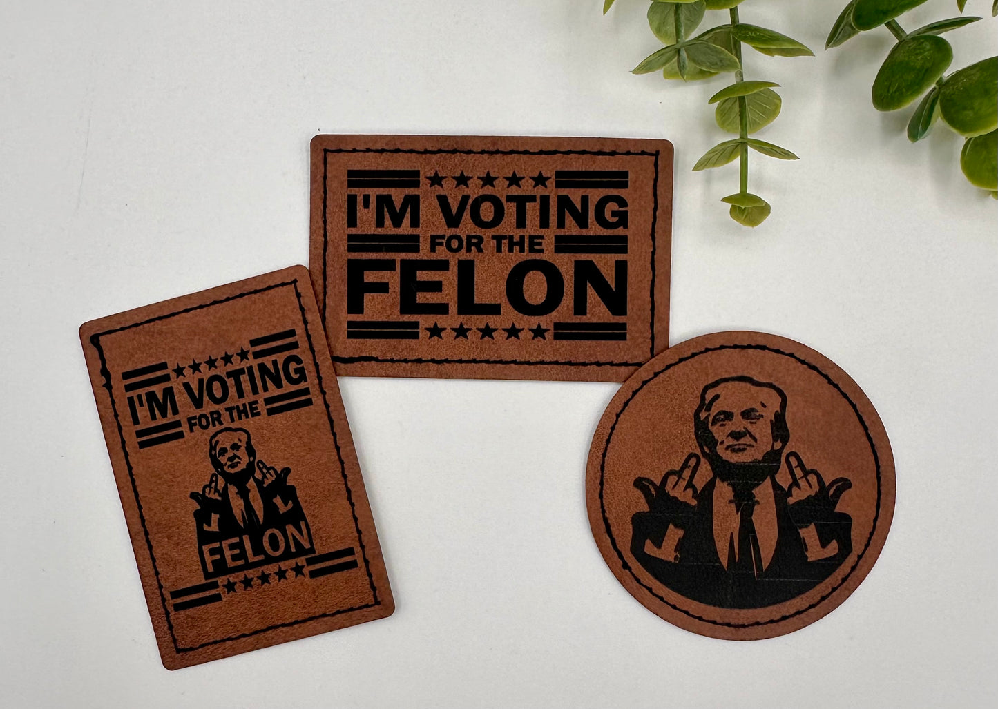 Customized Laser Engraved Leatherette Patches