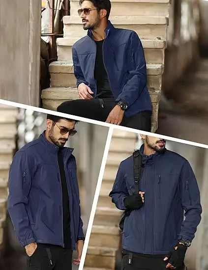 Navy- Tatctical Jacket Various Sizes w/ Hook and Loop Patch Locations