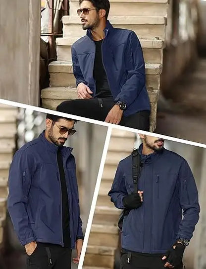 Navy- Tatctical Jacket Various Sizes w/ Hook and Loop Patch Locations