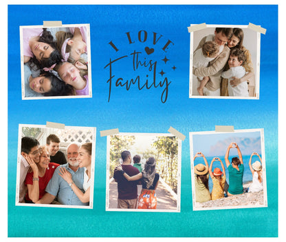 Personalized Family Tumbler-One Cup, Endless Storytelling 20 Oz Custom Stainless Steel photo mug that displays treasured family memories.