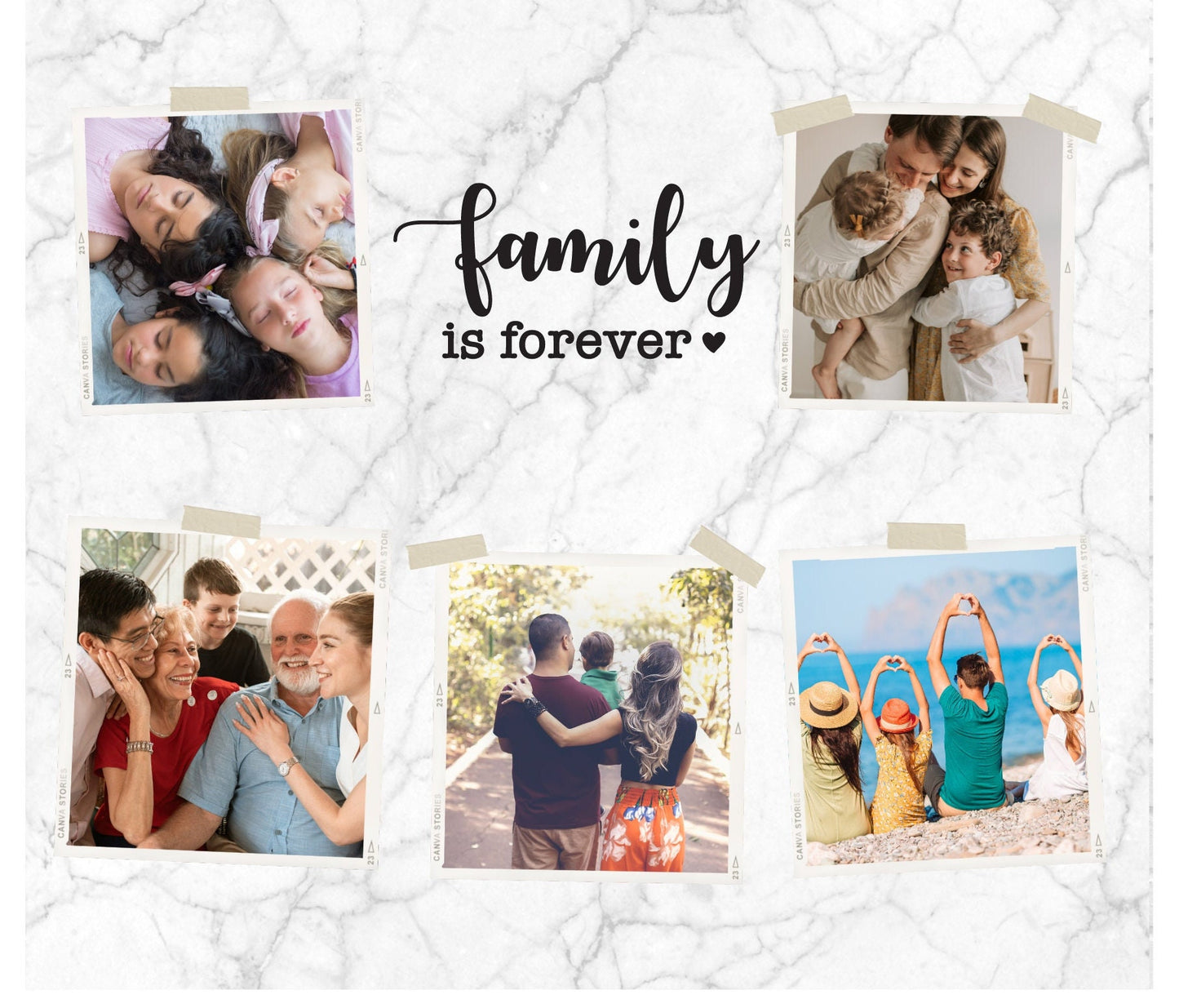 Personalized Family Tumbler-One Cup, Endless Storytelling 20 Oz Custom Stainless Steel photo mug that displays treasured family memories.