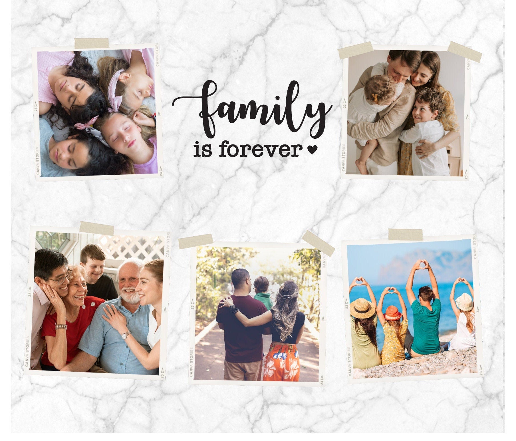 Personalized Family Tumbler-One Cup, Endless Storytelling 20 Oz Custom Stainless Steel photo mug that displays treasured family memories.