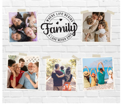Personalized Family Tumbler-One Cup, Endless Storytelling 20 Oz Custom Stainless Steel photo mug that displays treasured family memories.