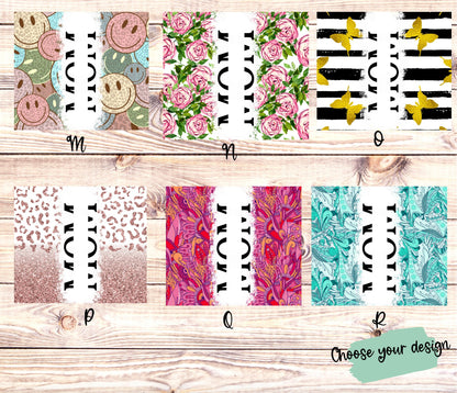 Personalized 20 oz Skinny Tumbler for Mom with 18 Fun Designs - Customized with Children's Names - Perfect Mother's Day Gift