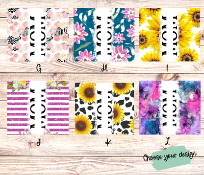 Personalized 20 oz Skinny Tumbler for Mom with 18 Fun Designs - Customized with Children's Names - Perfect Mother's Day Gift