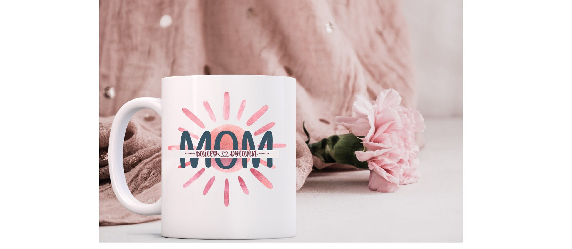 Personalized Mother's Day Mug - Customized with Children's Names - 11oz Ceramic Coffee Cup