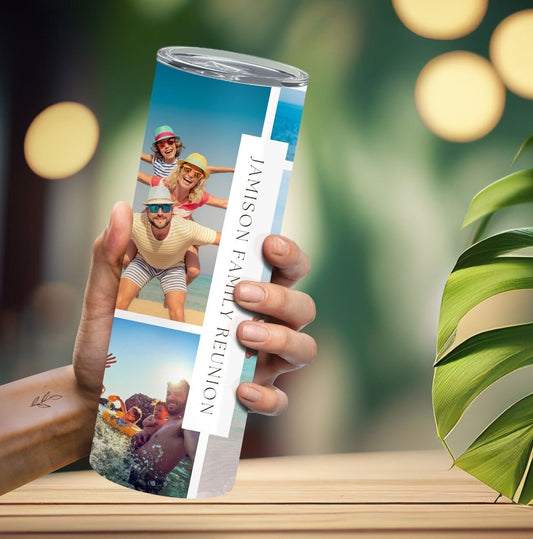 Personalized Family Vacation Tumbler-Honeymoon, Reunion, Girls Trip photo tumbler