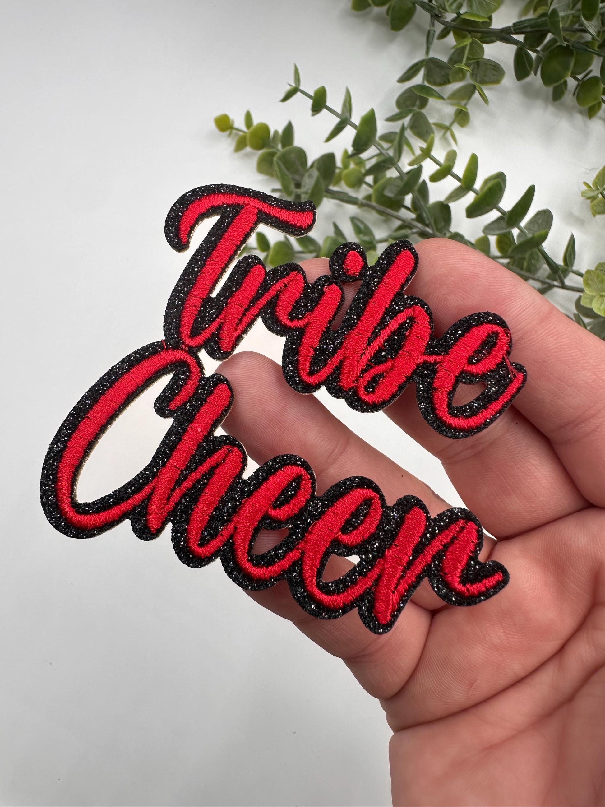 NEW Signature Style School Mascot Embroidered Glitter Iron-On Patch CUSTOM