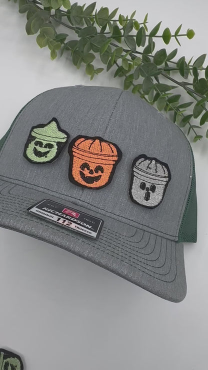 Nostalgic Halloween Treat Pail Patch Trio