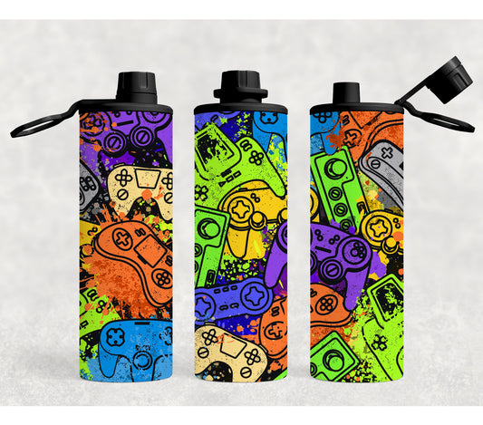 Personalized Kids water bottle for school-20 oz Sport lis and secure leakproof lid with Monsters, Dinosaurs, Gamer - Back To School Tumbler