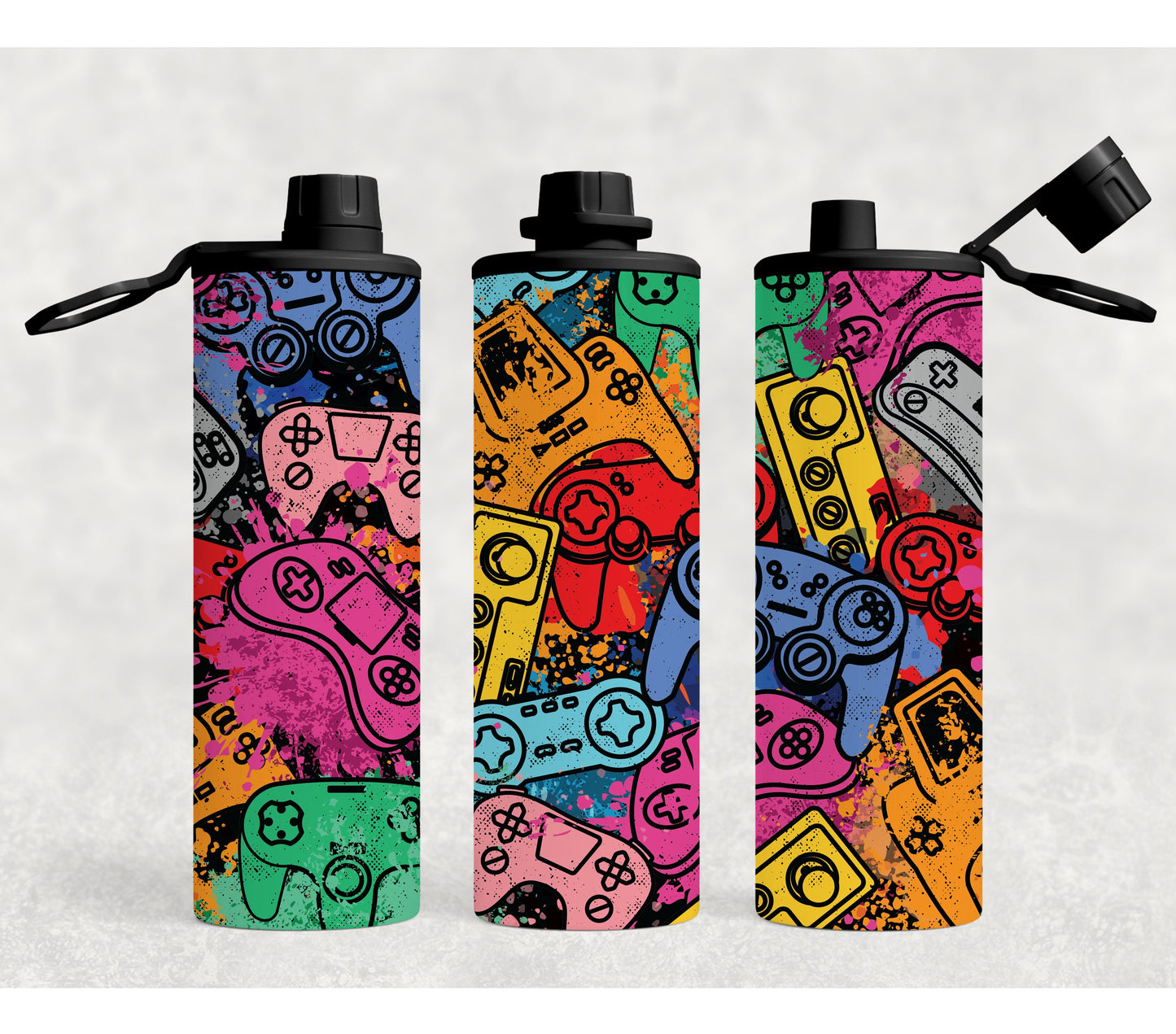 Personalized Kids water bottle for school-20 oz Sport lis and secure leakproof lid with Monsters, Dinosaurs, Gamer - Back To School Tumbler