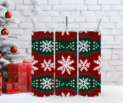 Cozy Christmas Tumblers - Festive Ugly Sweater Patterns for Warmth & Cheer